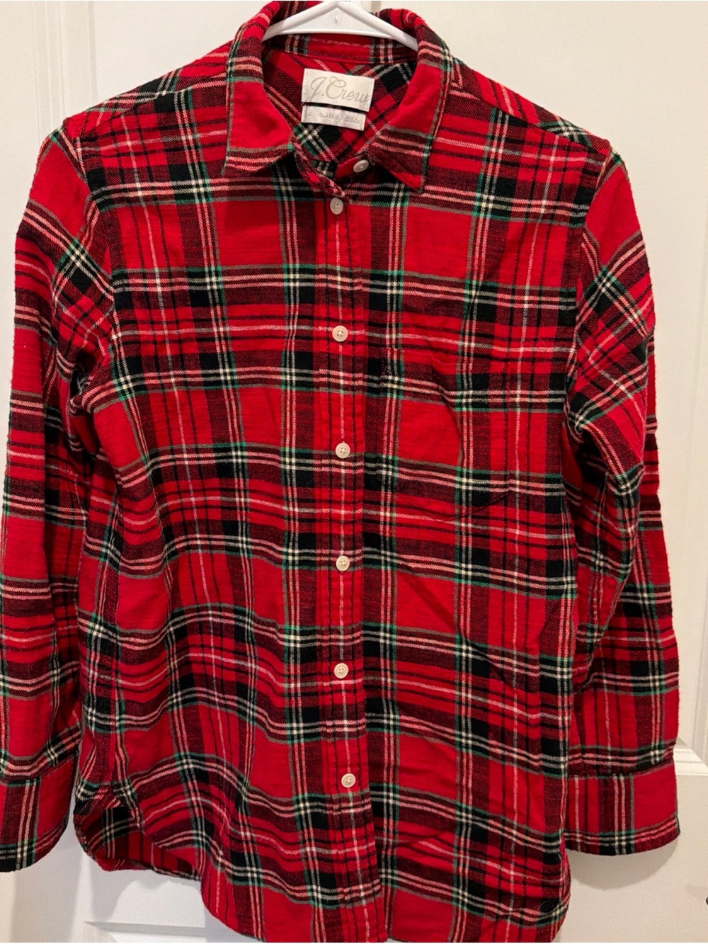 J. Crew women’s Red and Green Tartan Plaid Button-Down Shirt